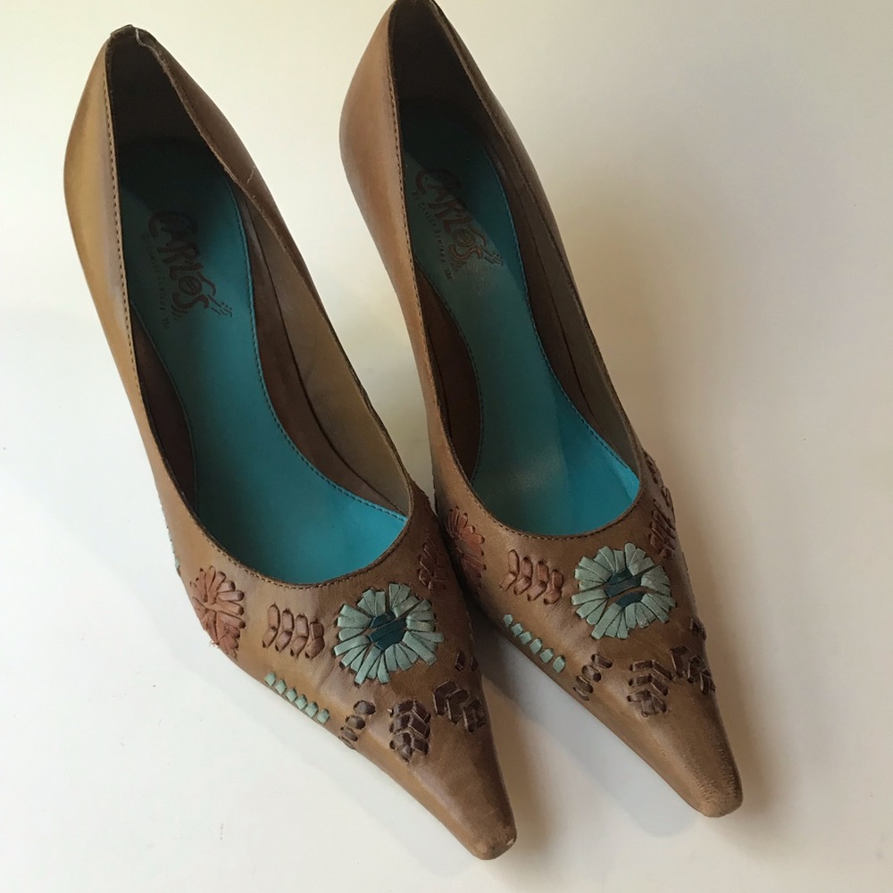 Carlos Santana Pumps Embroidered Leather